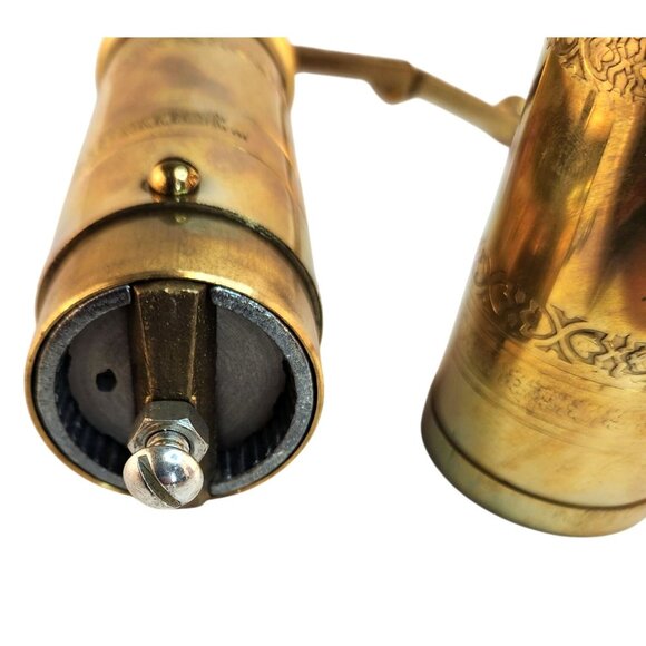 Frugal Gourmet Tall Brass Manual Pepper Mill Grinder 11" Made In Greece - Picture 5 of 8